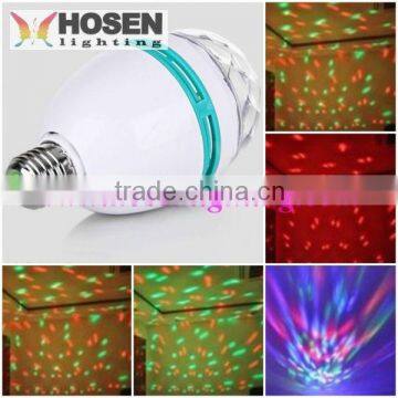 Most competitive price !led magic ball light rotating e27 bulb rgb amusement led light disco ball HS-EHMB3