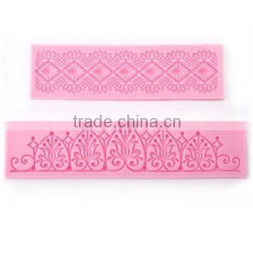 Flexible Hot Selling silicone lace molds for cake decorating