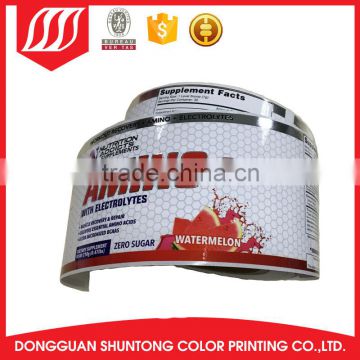 Roll Self Adhesive Sticker Printing , Silver Stamping Paper sticker For Health Product , Colorful Packaging Label Sticker