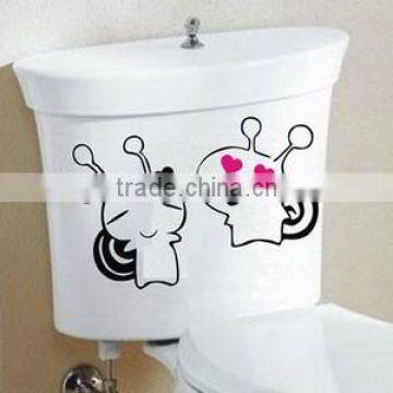 Lovely snail couple toilet sticker