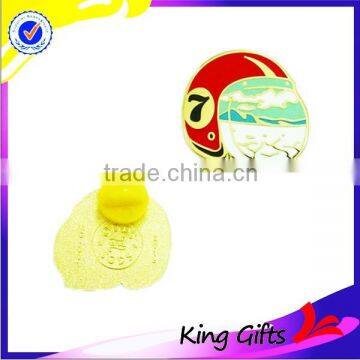 Custom high quality gold metal helmet hard enamel lapel pin