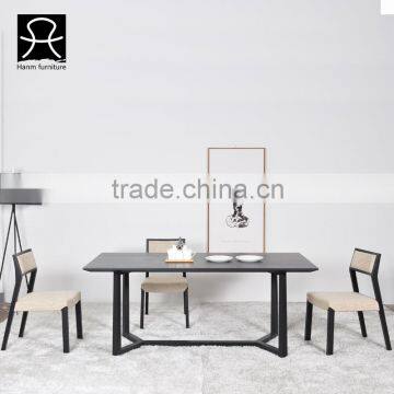 High Quality Modern Elegant Rectangle Dinning Table Wood MDF Dinning Table photo-2