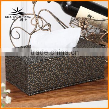 MG black ornaments fashion creative pumping tray Golden Queen Continental personality pu leather tissue boxes paper pumping box