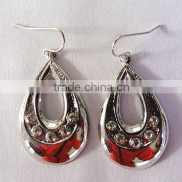 2014 popular design sterling silver diamond earring for Christmas gift