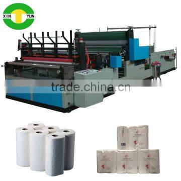 good quality paper towel roll embossed equipment high production perforating tissue kitchen roll machine