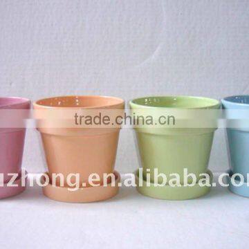 Cheap small glazed flower pots