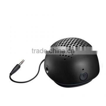 Portable 2.0 black colour USB mini speaker