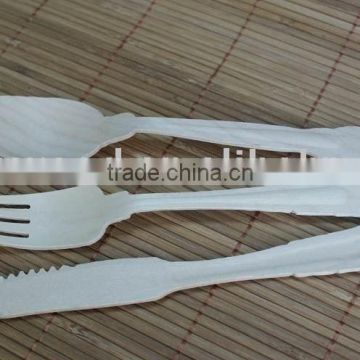 Wooden cutlery (knife,fork,spoon)