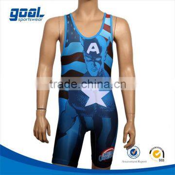 Custom design cheap youth sublimated wrestling singlet for sale