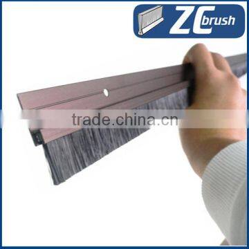 Aluminium holder door strip brush