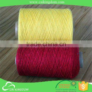 oeko-tex certification dyed color recycled cotton high tenacity twisted yarn