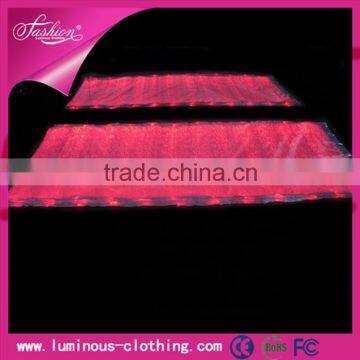 High tech LED 7 lights color fiber optic fabric for sale