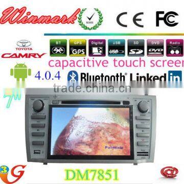 7inch capacitive touch sceen OS android 4.0.4 car dvd player for camry 2007-2011 DM7851C