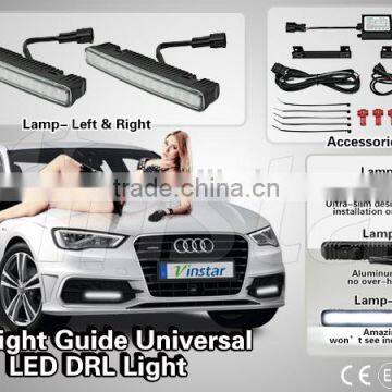 New waterproof 2PCS Super White Daylight Guide Universal Car Led Daytime Running Light DRL