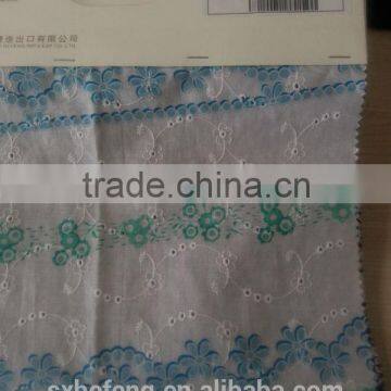 100% COTTON EMBROIDER FABRIC embroidered cotton fabric