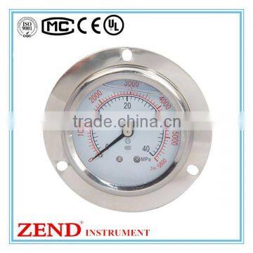 All stainless steel pressure gauge with back flange with best price made in ningbo china