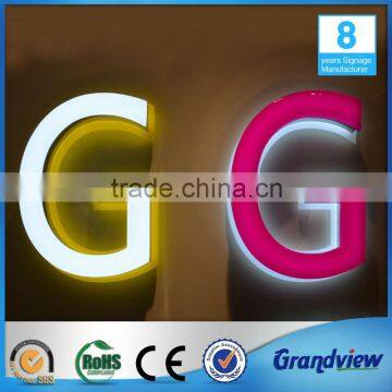 3D shop logo epoxy resin colorful decorative alphabet letter