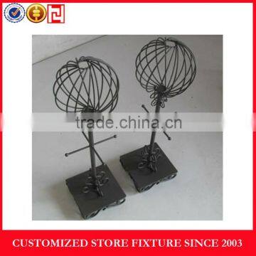 Factory wholesale metal hat display stand with hook