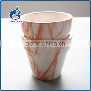 New Imitated Stone Style Finsh Flower Pot With Flamble Glazed Ceramic photo-2