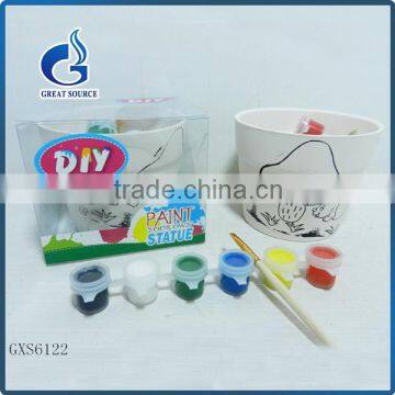 Paint By Yourself Kids' Best Intelligent Gift DIY Ceramic Flower Pot