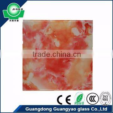 alibaba 2016 new home decor silk printing glass marble