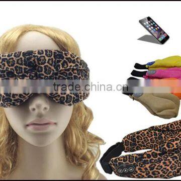 Music and Phone Wireless Bluetooth Velvet Eye Sleep Mask Purple