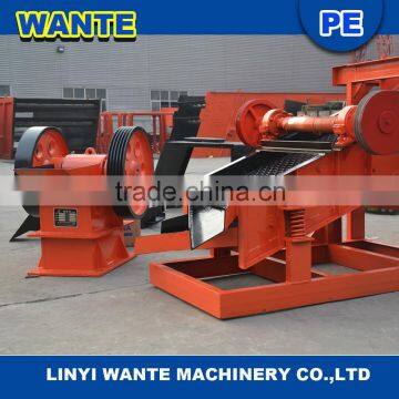 ISO,CE approved small stone crushing mobile plant diesel engine jaw crusher price