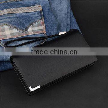 Low Cost Fashion PU Leather Unisex Card Long Wallet Hand Purse for Men photo-5