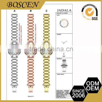 Funny Cheap Price Pantone Color 3 Atm Stainless Steel Back Watch
