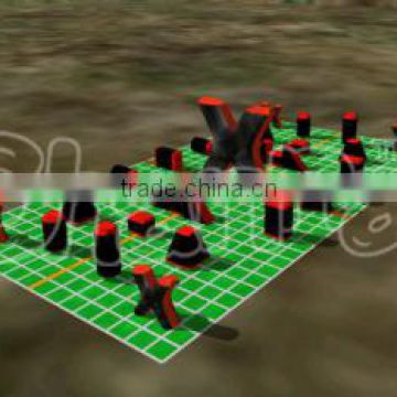 Commercial inflatable paintball obstacle field/area, inflatable paintball bunkers