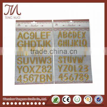 DIY Chipboard Cardboard Alphabet Sticker With Foil