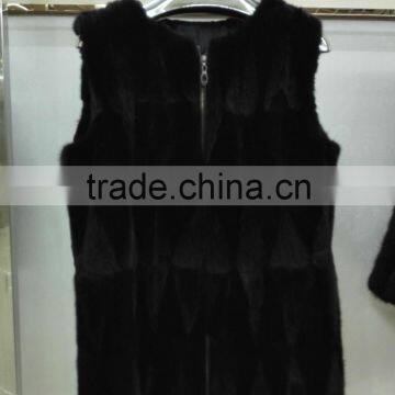 China factory price men's mink fur vest in winter