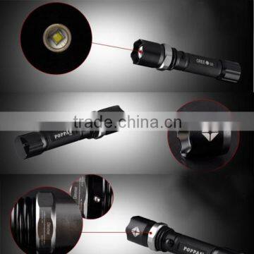 2015 Cheapest Police LED Flashlight CE/ROHS Black Aluminum Portable XPE R2 Led Rechagerable Flashlight photo-3