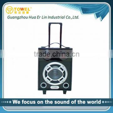 2015 2.0 active stage speaker with colorful light USB SD MMC FM Bluetooth stage music equipment box