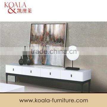 Tv Table,High Gloss White and Solid Wood Legs/Tv Entertainment Unit/ T202#