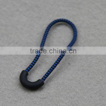 Zipper puller with nylon blue string