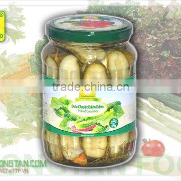 cucumbers in glass jars
