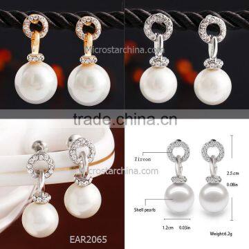 Gold IN stock wholesale fashion pearl earrings
