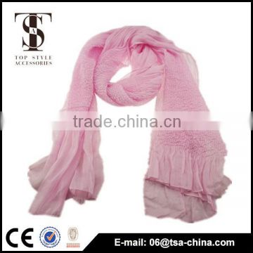 Large Lightweight girl's Sheer pink Porcelain Style Scarf Wrap