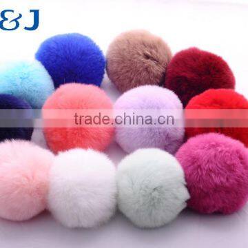 >>>Original Cute Rex Rabbit Fur Ball Charm Without Chain Bulk Smooth Unisex Key Ring or Bag Soft Toy Gift Pom Pom Keychain/