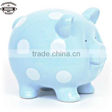 ceramic large size Polka dots piggy coin bank