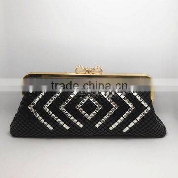 fashion design crystal sequin clutch bag for evening party