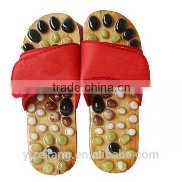 2015 Massage polished pebble shoes, hot mosaci stone shoes with massage stones, keeping youth, health care present