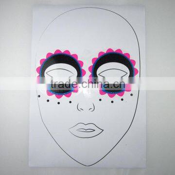 Custom fashion party glitter temporary face tattoos for kids decorative vampire design self adhesive face sticker