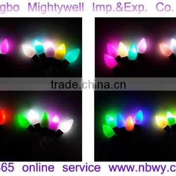 Colors Changing Hue Christmas Decorative LED String Light Waterdrop Heart Shape