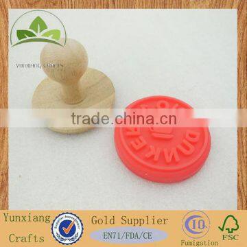 Round Wood Stamp With Silicone photo-2