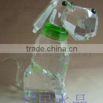 Handmade Clear Crystal Dog Craft For Promotional Items