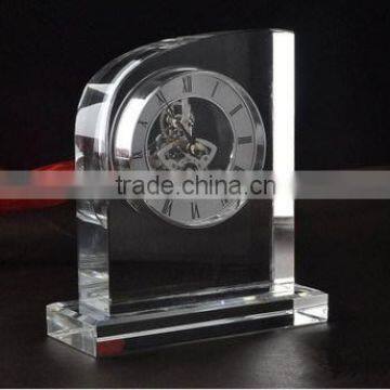 crystal desktop clock for business gift decor