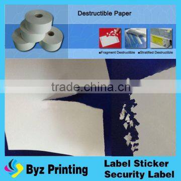 hot sale Hologram silver color void security PET sticker in Lidun brand