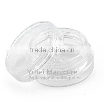 5ml plastic clear round pet jar for nails